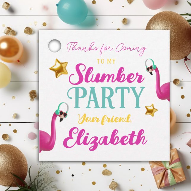Girls SLEEPOVER Slumber Geburtstagsparty Geschenkanhänger (Von Creator hochgeladen)
