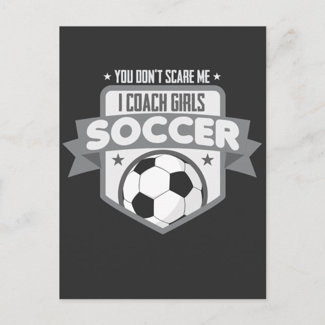 Girls Soccer Coach Trainerteam Fußball Postkarte (Vorderseite)