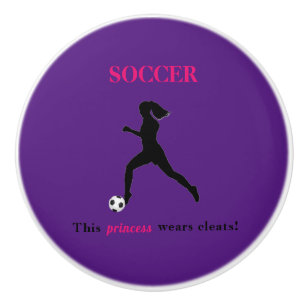 Girls Soccer - Diese Prinzessin trägt Spalten! Keramikknauf