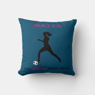 Girls Soccer - Diese Prinzessin trägt Spalten! Kissen
