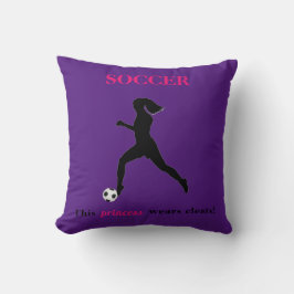 Girls Soccer - Diese Prinzessin trägt Spalten! Kissen