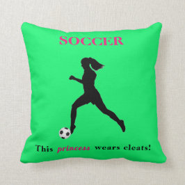 Girls Soccer - Diese Prinzessin trägt Spalten! Kissen