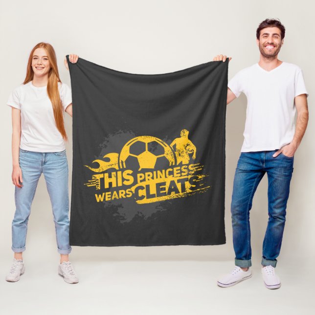Girls Soccer Fan dieser Prinzessin trägt sauber Fleecedecke (Beispiel)