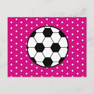 Girl's Soccer Geburtstag Postkarte Einladung - Ros