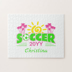 Girls Soccer Sunshine Palm Trees