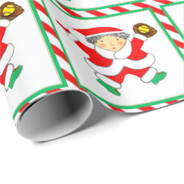 Girls Softball Holiday Geschenk Geschenkpapier