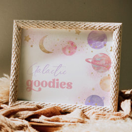 Girl's Space Galactic Goodies Sign Poster