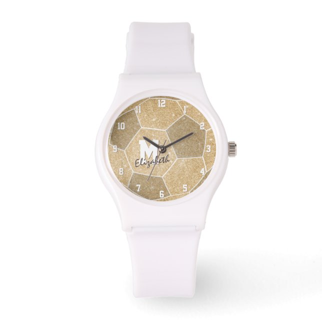 Girls spielen mit Monogramm Geschenke Armbanduhr (Vorderseite)