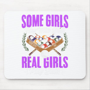Girls spielen mit Snooker Pool-Spielern Girl Billi Mousepad