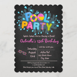 Girls Splash kommen in unser Bash Pool Party Einladung