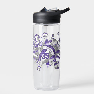 Girls sportliche lila Graubälle Trinkflasche