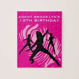Girls Spy Party Pink Fingerprint