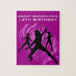 Girls Spy Party Purple Fingerprint