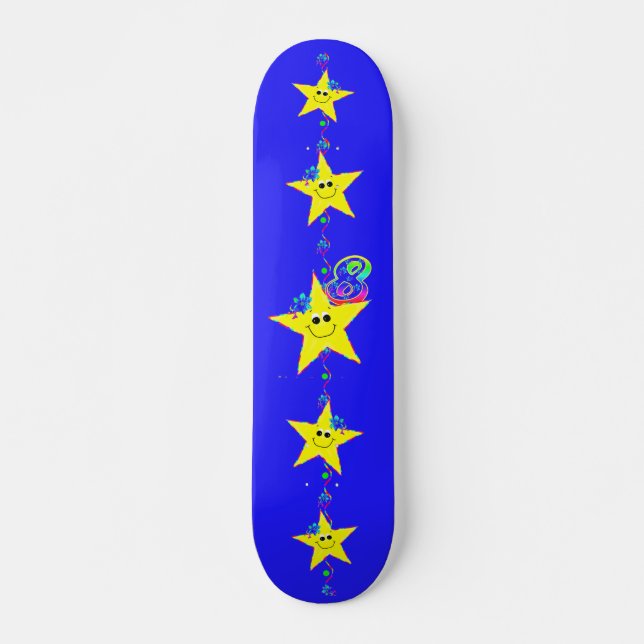 Girl's Stars Numéro 8 Skateboard (Devant)