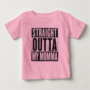 Girl's Straight Outta My Momma Funny Kid T-Shirt