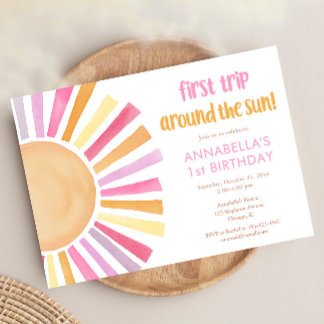 Girls Sunshine Erster Ausflug rund um den Sonnenge Einladung