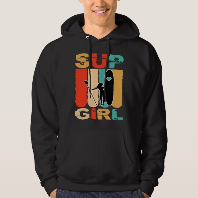 Girls SUP Stand Up Paddling Surfer Surfing Hoodie (Vorderseite)