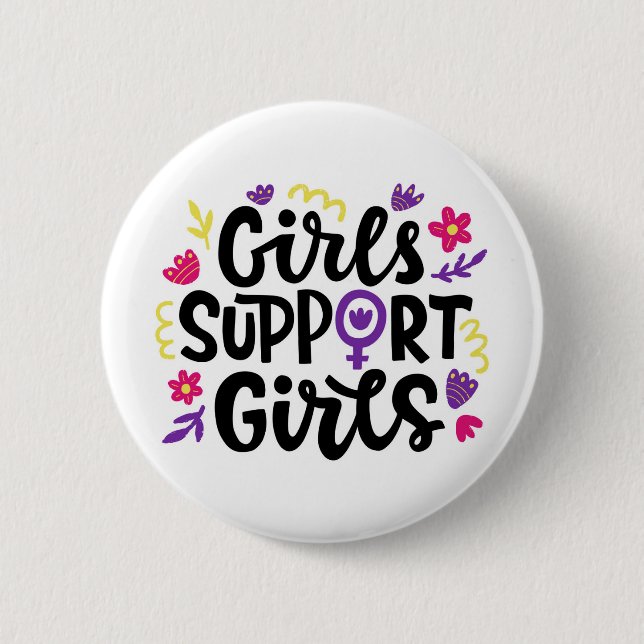 Girls Support Girls Button (Vorderseite)