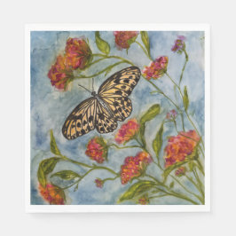Girls Sweet Butterfly Birthday Napkins Serviette