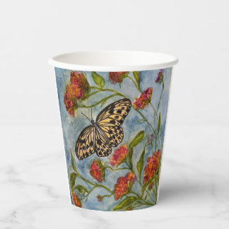 Girls Sweet Butterfly Birthday Paper cup Pappbecher