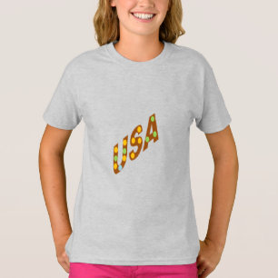 Girls T - Shirt ash USA CHOCOLAT BONBONS