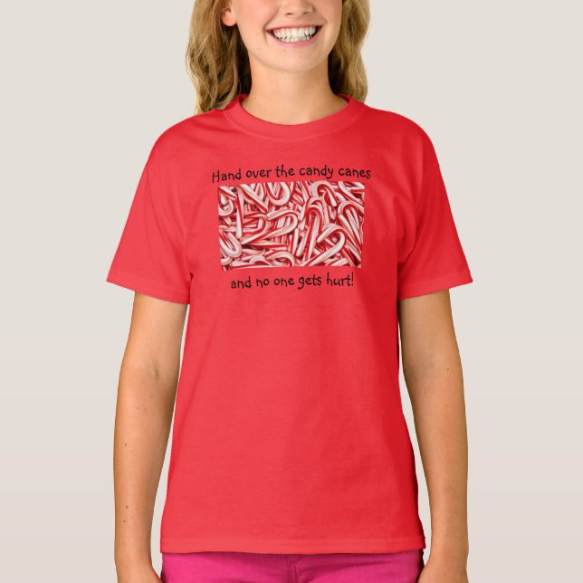 Girls T-Shirt Gib die Süßigkeiten... (Vorderseite)