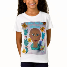 Girls T - Shirt, ich trage Aquamarin für Shannan