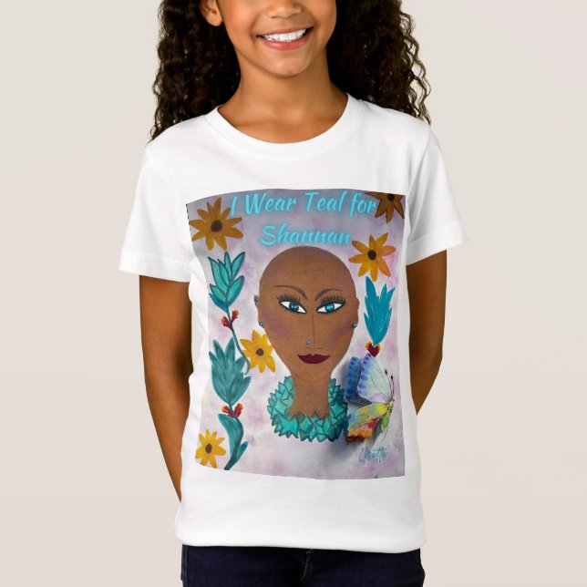 Girls T - Shirt, ich trage Aquamarin für Shannan T-Shirt (Vorderseite)