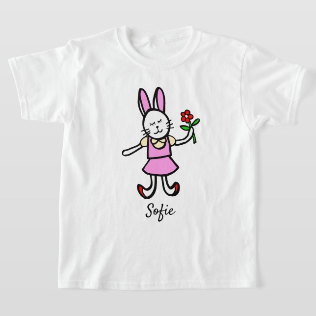 Girls-T - Shirt mit Original-Kaninchenwerk (Ablage )