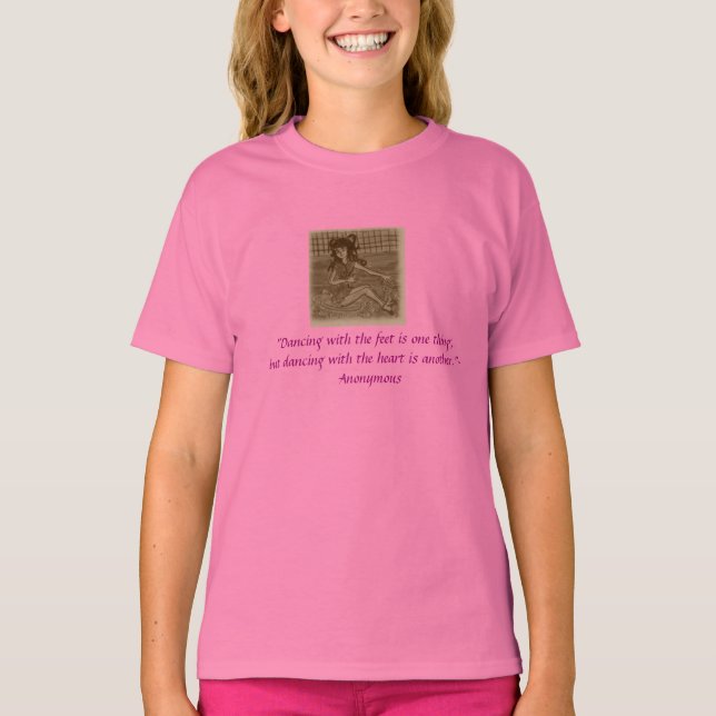Girls T - Shirt mit Tanzdesign (Vorderseite)