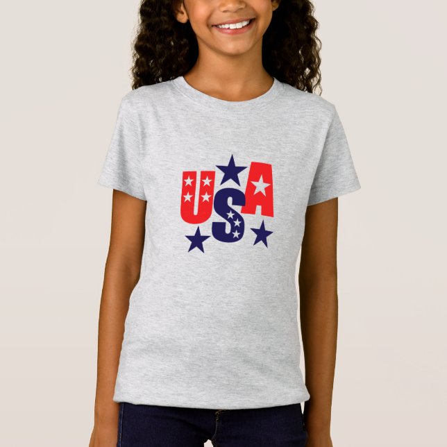 Girls T - Shirt-Patriotic T - Shirt (Vorderseite)