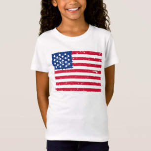 Girls T - Shirt-Patriotic T-Shirt