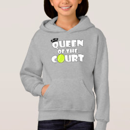 Girls Tennis Queen of the Court Niedlich Tennis Pl Hoodie