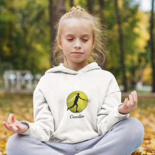 Girls Tennis World Ball & Player Son nom Enfants A