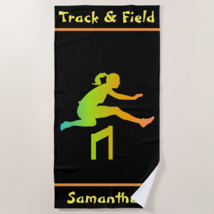 Girls Track und Field Beach Handtuch