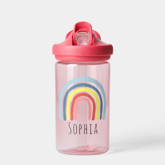 Girls Trendy & Niedlich Rainbow Kids School Trinkflasche (Vorne)
