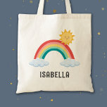 Girls Trendy Whimsical Rainbow Cartoon Kinder Name Tragetasche<br><div class="desc">Mit unserem Girls Trendy Whimsical Rainbow Cartoon Tote Bag steigern Sie Ihren Kinderstil! 🌈 mit ihrem Namen Personalisiert, ist dieses niedliche und moderne Accessoire perfekt für Kinder, die Liebe und Kreativität. Das skurrile Design des Regenbogens verleiht dem Cartoon eine Touch trendigen Charmes. Eine einfache, aber lebendige Art für Mädchen, ihre...</div>