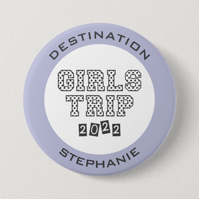 Girls Trip 2022 Girls Weekend Vacation Custom Button (Vorderseite)