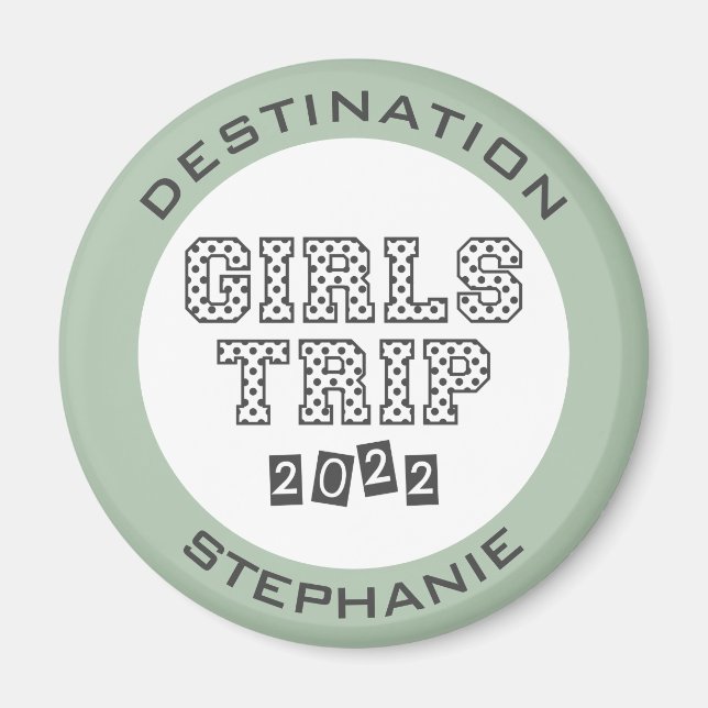 Girls Trip 2022 Girls Weekend Vacation Custom Magnet (Vorne)