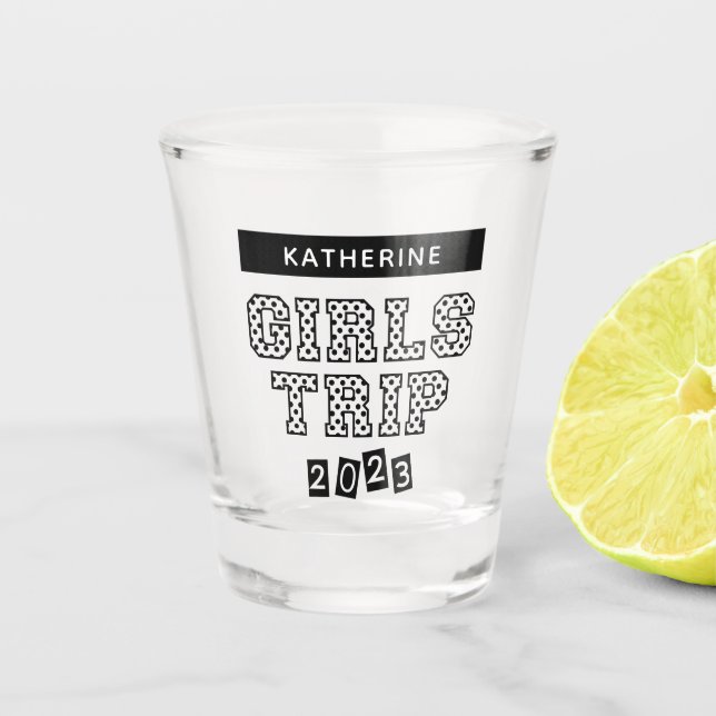 Girls Trip 2023 Girls Weekend Urlaub Schnapsglas (Vorderseite)