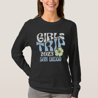 Girls Trip 2023 San Diego Beach Destination Retro  T-Shirt