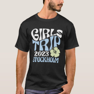 Girls Trip 2023 Stockholm Beach Destination Retro T-Shirt