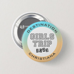 Girls Trip 2023 Urlaub Tropische Strahlen Custom Button