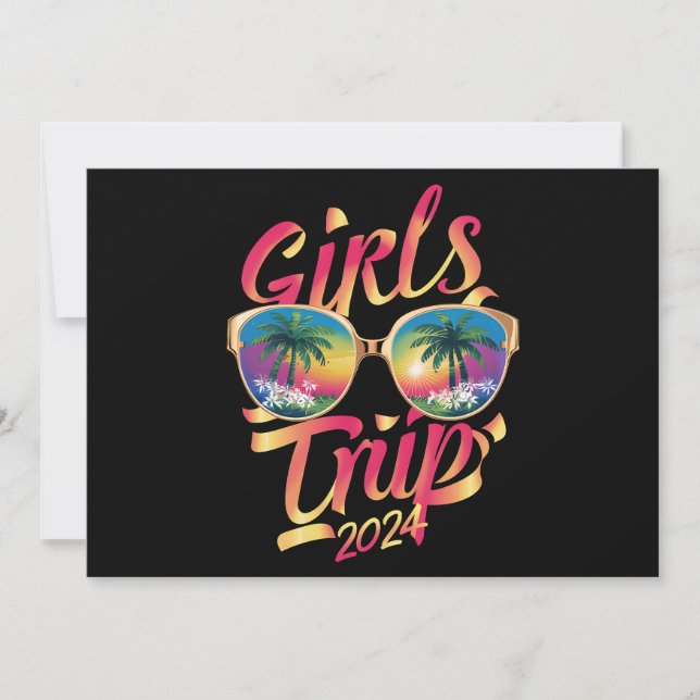 Girls Trip 2024 Summer Beach Vacation 2024 Einladung (Vorderseite)
