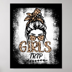 Girls Trip 2025 Messy Bun Leopard Bester Freund Ma Poster