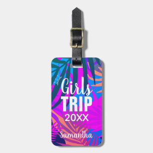 Girls Trip 20XX, tropische Blätter Gepäckanhänger
