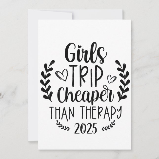 Girls Trip billiger als Therapie 2025 Einladung (Vorderseite)