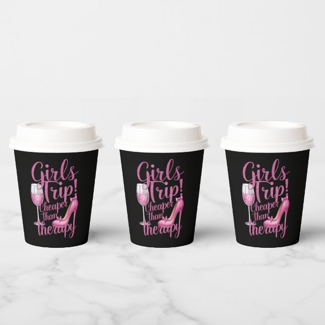 Girls Trip billiger als Therapiewochenende Party Pappbecher (Multi)