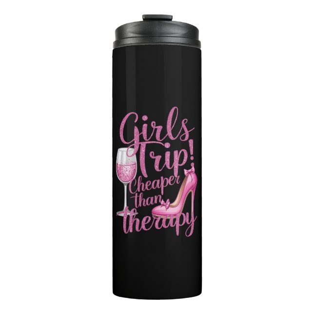 Girls Trip billiger als Therapiewochenende Party Thermosbecher (Vorderseite)