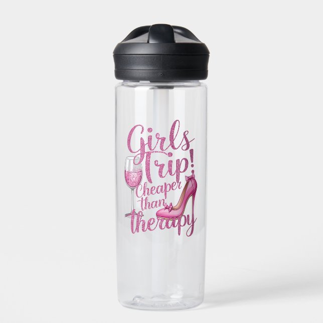 Girls Trip billiger als Therapiewochenende Party Trinkflasche (Vorderseite)